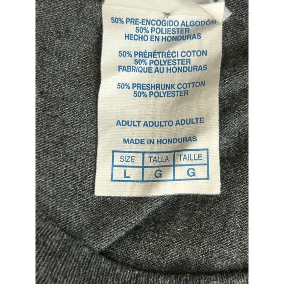 Adult Large Christmas Poop Emoji Santa Ugly T Shirt GUC - Picture 3 of 3